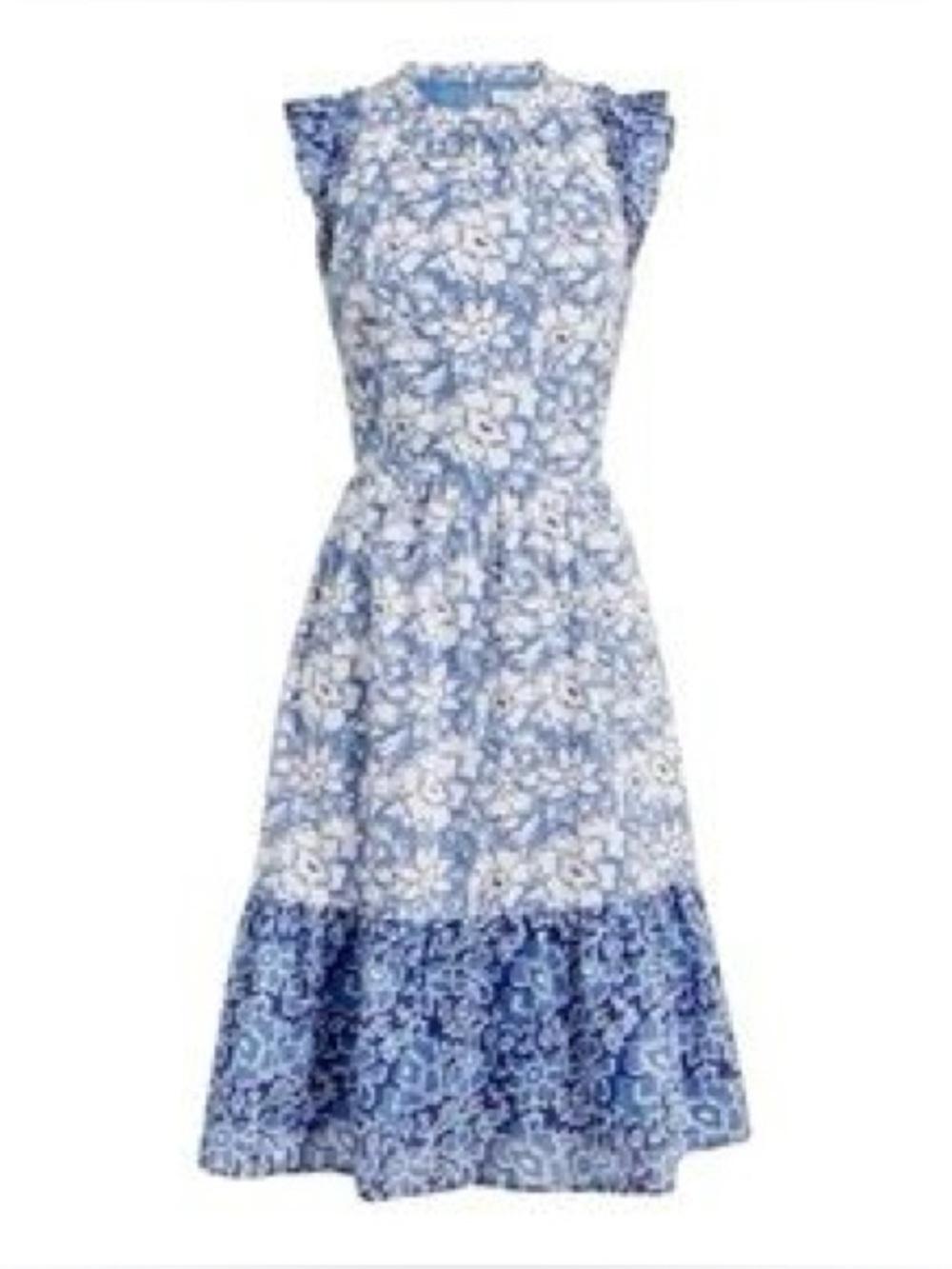 J.Crew Floral Tiered Ruffle Sleeve Midi Dress, 6, NWT 🌴☀️